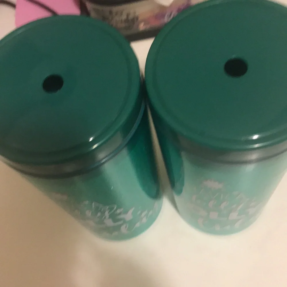 Have A Holly Jolly Holiday Glitter Travel Mug - Set of 2 No Straws